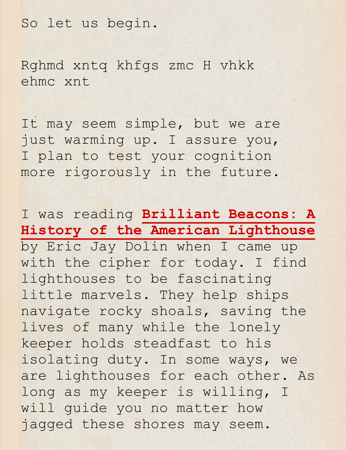  Brilliant Beacons: A History of the American Lighthouse