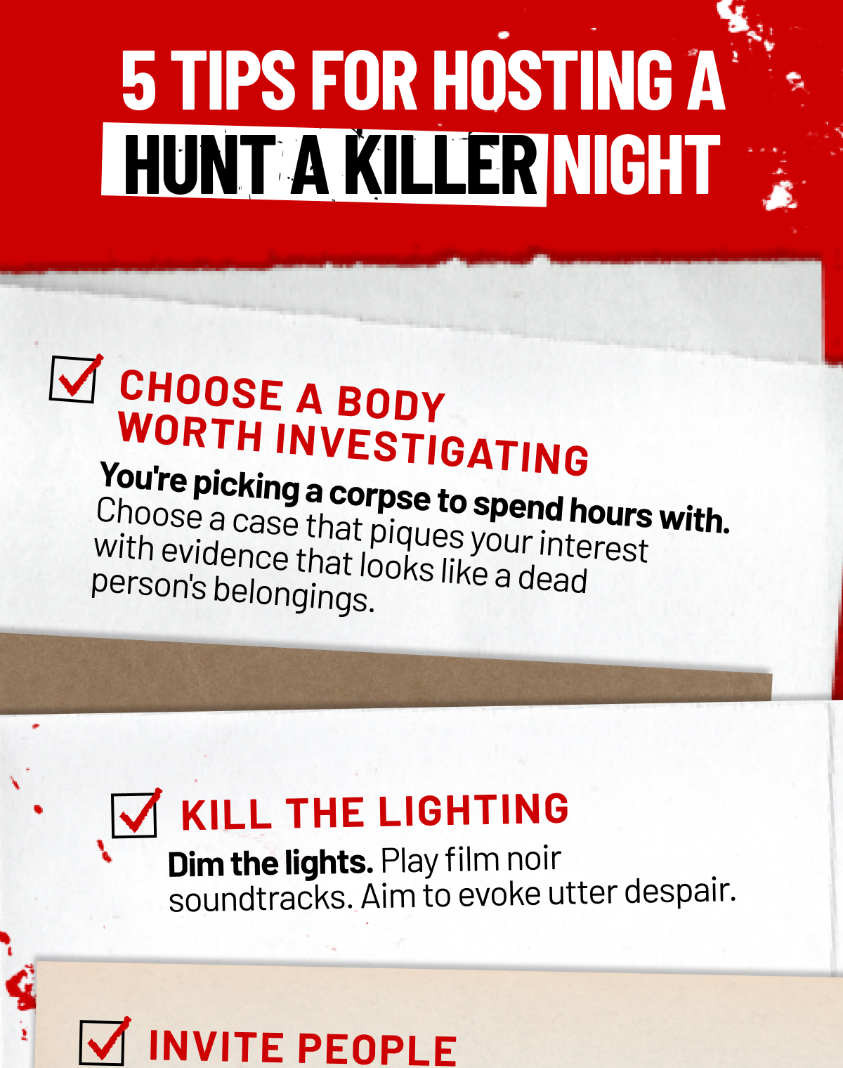 5 Tips for Hosting a Hunt A Killer Night